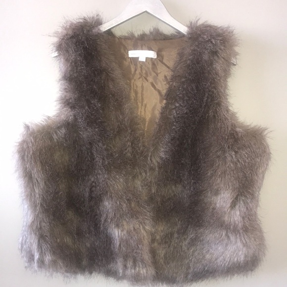 Faux Fur Vest Size Largexl 